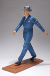 American Art Deco Shoe Advertising Character - Stylish Metal Figure